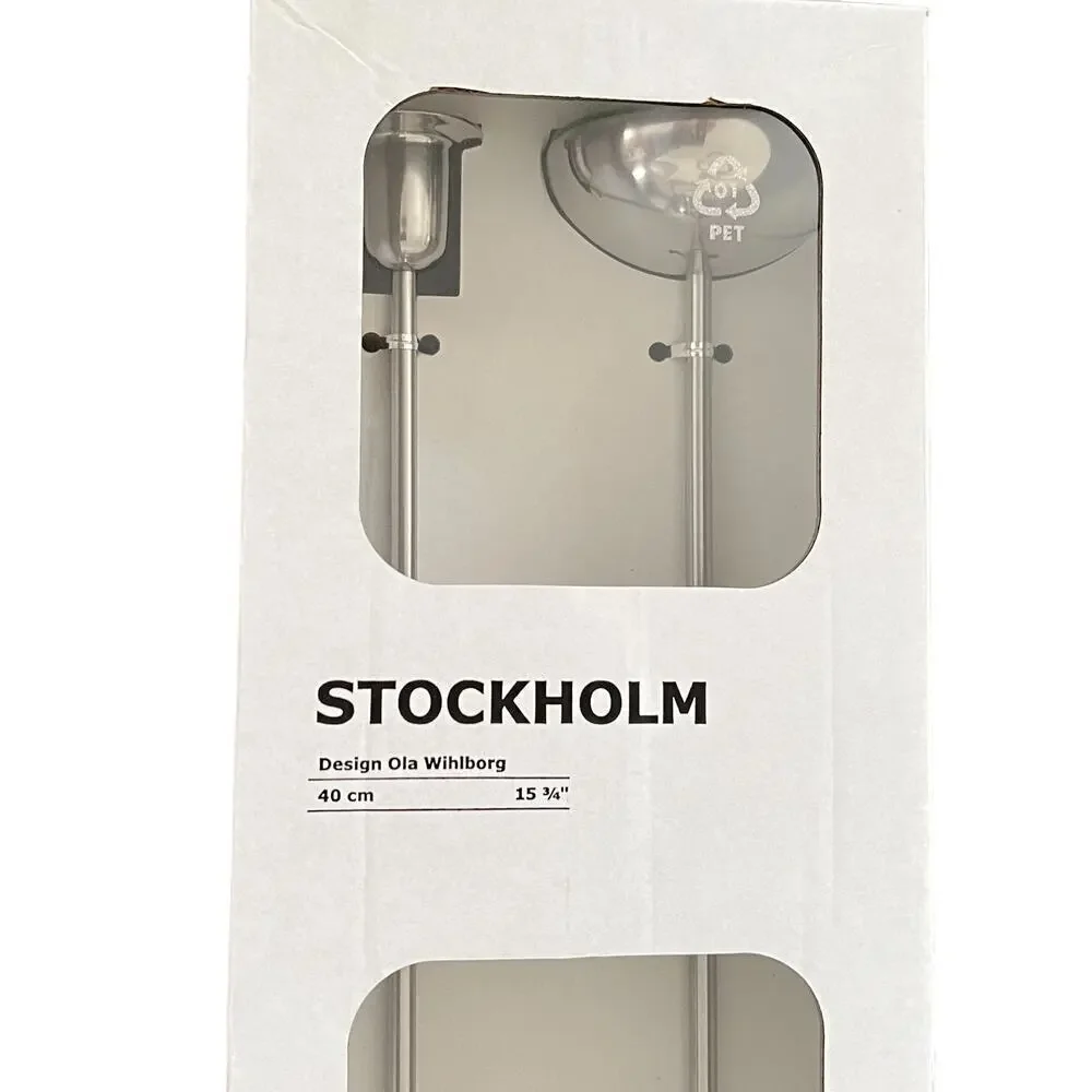 IKEA STOCKHOLM Candlestick, Stainless Steel, 15 ¾ 